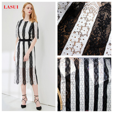 LASUI  1.5 m*1.5 m =1piece 2018New product Black and White Cord French Lace Fabric eyelash DIY clothing dress  accessories C0136 2024 - buy cheap