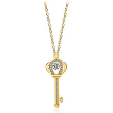 WQQCR New Products Egypt Ankh Key Pendant Necklace Life 18 Gold Bling Rhinestone Retro Fashion Hip Hop Jewelry 2024 - buy cheap