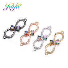 Juya DIY Infinity Jewelry Accessories Material Copper 2 Loops Symbol Charms Infinity Connectors For Women Men Bracelets Making 2024 - buy cheap