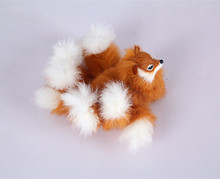 cute simulation nine-tails fox toy resin&fur yellow fox doll gift about 18x7.5cm 1069 2024 - buy cheap
