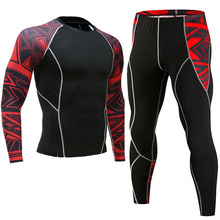 MMA Compression Sportsuit Men Mma Rashguard Muay Thai T Shirt+Pants Boxing Jersey Long Sleeve Bjj Tights Workout Sport Tracksuit 2024 - buy cheap