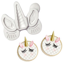 3D Unicorn Ear Eye Horn Silicone Cake Mold Baby Birthday Cake Decorating Tools Cupcake Topper Fondant Chocolate Candy Mould 2024 - buy cheap