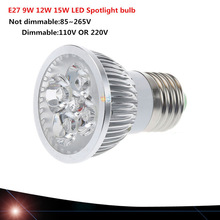 10pcs Super Bright 9W 12W 15W E27 LED Bulbs Light 110V 220V Dimmable Led LAMP Warm/Natural/Cool White E27 LED light 2024 - buy cheap
