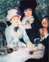 Linen Canvas Oil Painting reproduction, after the luncheon by pierre Auguste renoir,Free DHL Shipping,100% handmade 2024 - buy cheap