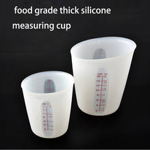 Food-grade silicone measuring tools visual semi-permeable double-scale cup macaron soft milk cup 250ml500ml cozinha 2024 - buy cheap