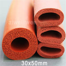 30x50mm Foam silicone hose Foamed pipe Sponge casing Red foaming silicone tube high temperature resistance tubing 2024 - buy cheap