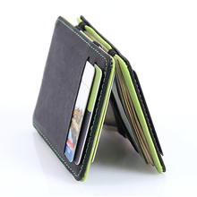 2019 New Brand men's leather magic wallet money clips casual clutch bus card bag for women 10*7*0.8cm man purse 2024 - buy cheap