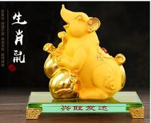 Sand Gold Modeling: Animals Golden rat Decoration Birthday Gift Home Decoration Desktop Wedding crafts 2024 - buy cheap