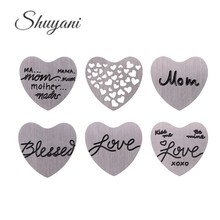 10pcs Mix Styles Stainless Steel Floating Charms Plates Heart Window Plates For Heart Glass Living Locket Necklace & Pendants 2024 - buy cheap