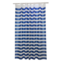 Cortina de chuveiro de banheiro à prova d'água, cortina divisória azul e branco à prova de umidade 2024 - compre barato