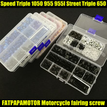 Parafusos de carenagem universal para motocicletas, parafusos para mola, para triumph speed triplo, 1050, 955, 955i street triplo 650 2024 - compre barato