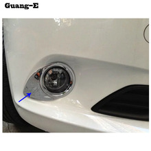 High Quality Car Body Front Fog Light Lamp Detector Frame Stick ABS Chrome Trim Parts 2pcs For Peugeot 301 2014 2015 2016 2017 2024 - buy cheap