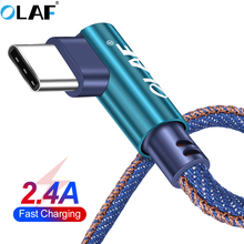 90 Degree USB Type C Cable Fast Charging USB C Data Cord For Samsung Huawei Xiaomi Mi9 Redmi Note 7 Phone Charger Type C Cable 2024 - buy cheap