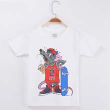 New Child Kids Boys Short Sleeve T-Shirt Tops Casual Cotton Girls Clothes Mouse Dog Skateboard Printed O-Neck Fashion Tee Shirts 2024 - buy cheap
