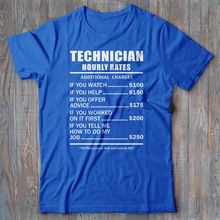 Technician T-Shirt Gift - Hourly Rates - Funny Novelty Tee Shirt Present 2019 Fashion Creative Printed Men Customize T Shirt 2024 - buy cheap