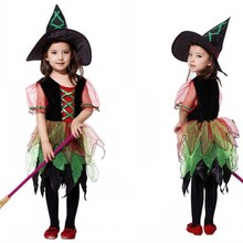 Disfraz de bruja del bosque con sombrero para niñas, ropa de Cosplay para Navidad, Carnaval, Halloween, disfraces 2024 - compra barato