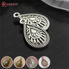 (27002)30PCS 22x13MM Antique Style Zinc Alloy Peacock Feather Charms Pendants Diy Jewelry Findings Accessories Wholesale 2024 - buy cheap