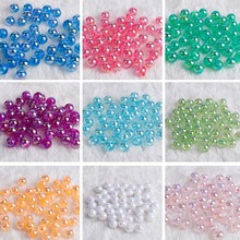 Fashion 8mm 50pcs acrylic beads candy color charms DIY for women necklace bracelet earring Findings Jewelry Gift Accessories 2024 - buy cheap
