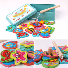 Wood 3d Multicolour Puzzle Kids Puzzle Educational Fishing Magnetic Toys Wood Fun Intelligence Game Toys For Children Baby Gifts 2024 - buy cheap