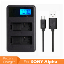 NPFW50 entrada USB pantalla LCD batería para cámara Digital Dual cargador NP-FW50 NP FW50 para SONY Alpha A7 A7R A7S A5000 A6000 NEX-3 2024 - compra barato