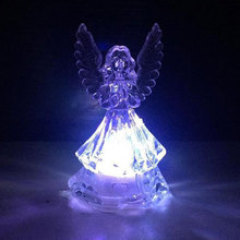 Luzes noturnas coloridas em acrílico com luz de anjo para decoração de festas, casamentos e presentes para crianças