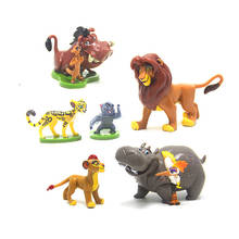 Disney игрушки 6 шт./компл. 4-7 см с принтом "Король Лев: Симба игрушки фигурку Mufasa Нала" рафики Zazu с изображениями героев мультфильмов для детей Рождественский подарок 2024 - купить недорого