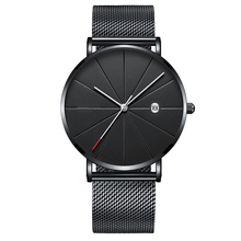 Часы мужские в минималистском стиле, модные брендовые Роскошные ультратонкие наручные, мужские часы 2024 - купить недорого