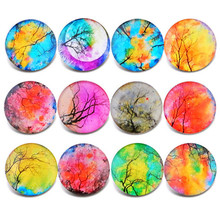 10pcs/lot MIX Tree of life Snap Button 18mm Glass Snaps Button Jewelry Charms DIY Bracelet Necklace Snaps Jewelry ZB399 2024 - buy cheap