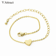 V Attract 10pcs Mini Love Heart Bracelet Couple Bijoux Stainless Steel Cahin Pulseira Feminina Best Friend Friendship Gift 2024 - buy cheap