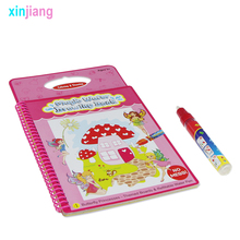 Pink Magic Water Drawing Books & 1 Pen Water Painting Writing Board Doodle Mat Baby Educational Girls Toys for Kids 2024 - buy cheap