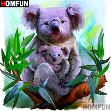 HOMFUN Full Square/Round Drill 5D DIY Diamond Painting "Animal koala" 3D Diamond Embroidery Cross Stitch Home Decor A19345 2024 - buy cheap