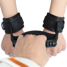 2019 New PU Leather BDSM Bandage Handcuffs Couple Sex Toys Traction Hand Buckle Fun Accessories Adult Sex Toys 2024 - buy cheap