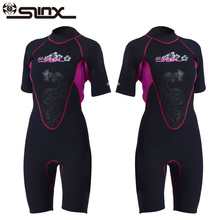 Slinx-traje de neopreno de manga corta para mujer, neopreno de 3mm para natación, surf, esnórquel, pesca submarina, navegación, esquí acuático 2024 - compra barato