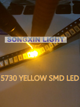 100pcs 5630/5730 SMD/SMT YELLOW SMD 5730 LED Surface Mount Yellow 2.0~2.6V 580-590nm Ultra Birght Led Diode Chip 5730 Yellow 2024 - buy cheap
