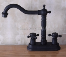 Torneira para banheiro e cozinha, torneira giratória, duas peças, em bronze, preto, rotação, com suporte 2024 - compre barato