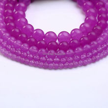 Wholesale Pruple Jades Beads Natural Stone Loose Beads 4/6/8/10/12mm for Jewelry Making DIY Bracelet Necklace 2024 - buy cheap