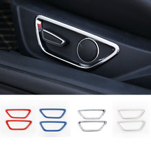 Anillo de decoración de botón de ajuste de asiento ABS para Ford Mustang, accesorio de estilismo para Ford Mustang 15 16 17 up, alta calidad, 2 uds., envío gratis, nuevo 2024 - compra barato