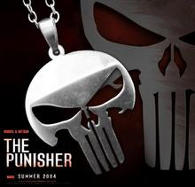 2016 American movies periphery Punisher Skull necklaces & pendants jewelry 4X3.2CM skeleton personalized pendant necklace 2024 - buy cheap