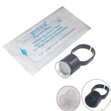 100pcs Tattoo Ink Black Cap Ring Pigment Cup Holder With Sponge Kits Tattoo Accessories Tattoo Supply Clean Individual Package 2024 - buy cheap