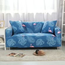 Flamingo capa para sofá com estampa de plantas, capa de sofá em poliéster elástico, tecido macio, fronha para sala de estar 2024 - compre barato