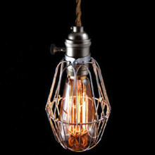 Luces colgantes de hierro forjado estilo americano desván iluminación Industrial Vintage Bar Café Vintage colgante luz contiene bombilla 2024 - compra barato