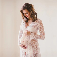 Lace Maternity Dresses For Photo Shoot Summer Long Pregnancy Dress for Photography Maternity Gown Sexy Costumes Nursing Dress 2024 - buy cheap