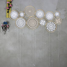 Lace Dream Catcher Set DIY Large Doily Background Wall Hanging Decoration Crafts Lace Dream Catcher Wedding Home Decor 2024 - buy cheap