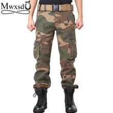 Mwxsd brand men cotton tactical cargo pants Camouflage mens Casual Military Army pants Male jogger Pants 2024 - buy cheap