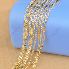 Fast Shipping Wholesale 5 Pcs  24 Inch Heavy Yellow Gold Filled Figaro Necklace Chains Gold Necklace Men's Long Necklace 2024 - buy cheap