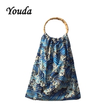 Youda Original Design Handbags Japanese Personality Pattern Canvas Bag Ring Bamboo Handle Handbag Harajuku Style Shopping Bags 2024 - buy cheap