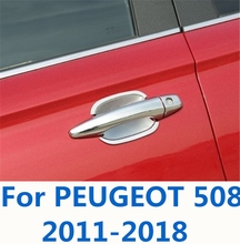 Car shape outside door handle cover door bowl frame trim sticker accessories door bowl For PEUGEOT 508 2011-2018 2024 - buy cheap