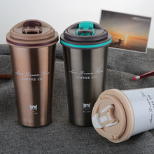 500ML Thermos Mug Coffee Cup with Lid Thermocup Seal Stainless Steel vacuum flasks Thermoses Thermo mug for Car My Water Bottle 2024 - buy cheap
