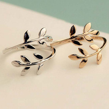 Женское кольцо для самообороны, серебряное кольцо с золотыми листьями, украшение для мелких товаров, 2019 2024 - купить недорого