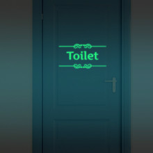 Adesivo luminoso decorativo de parede, adesivo de decoração fluorescente para banheiro e porta de banheiro que brilha no escuro com citação 2024 - compre barato